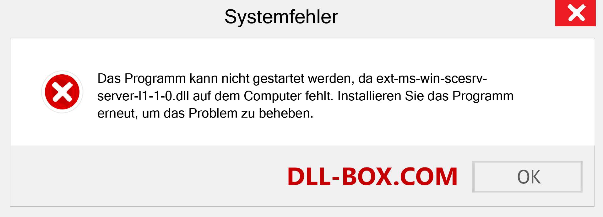 ext-ms-win-scesrv-server-l1-1-0.dll-Datei fehlt?. Download für Windows 7, 8, 10 - Fix ext-ms-win-scesrv-server-l1-1-0 dll Missing Error unter Windows, Fotos, Bildern