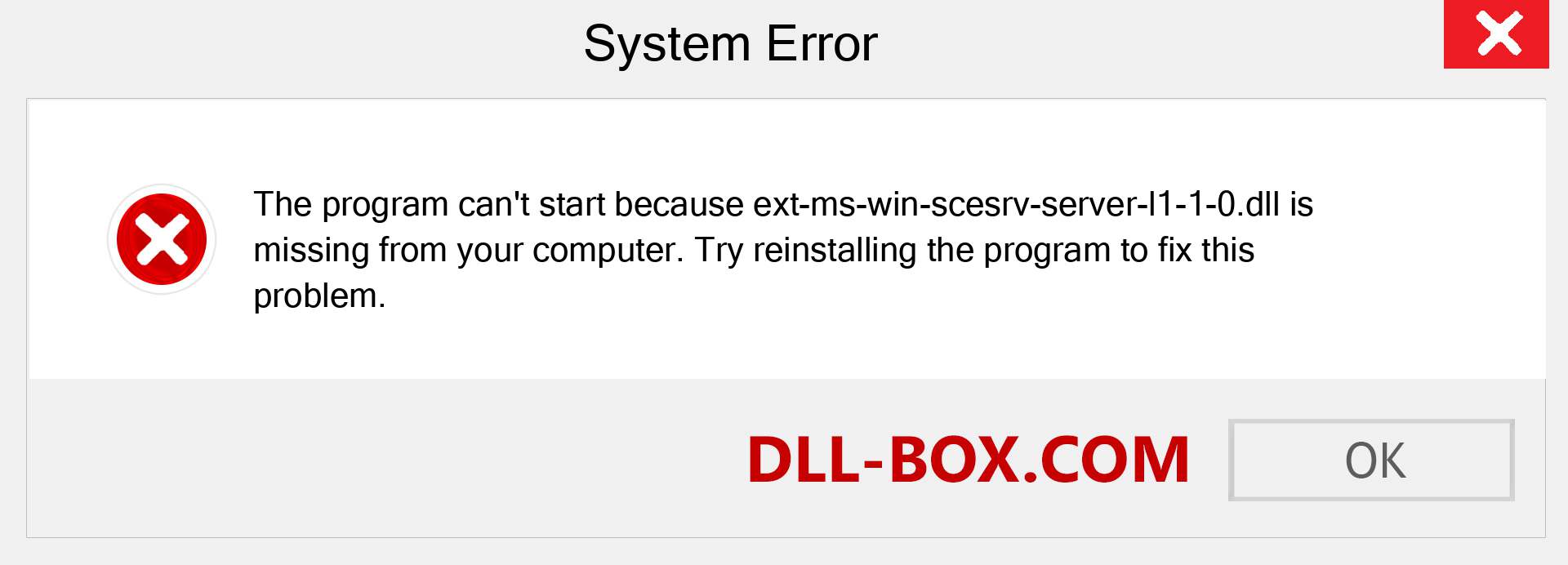  ext-ms-win-scesrv-server-l1-1-0.dll file is missing?. Download for Windows 7, 8, 10 - Fix  ext-ms-win-scesrv-server-l1-1-0 dll Missing Error on Windows, photos, images